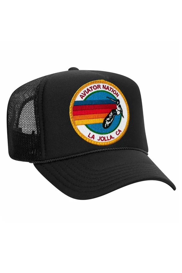 Women AVIATOR NATION LA JOLLA TRUCKER HAT Aviator Nation TruckerHats Women AVIATOR NATION LA JOLLA TRUCKER HAT Aviator Nation TruckerHats