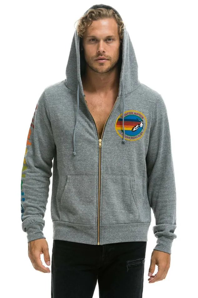 Women AVIATOR NATION LAGUNA BEACH HOODIE 8211 HEATHER GREY Aviator Nation Hoodies Women AVIATOR NATION LAGUNA BEACH HOODIE 8211 HEATHER GREY Aviator Nation Hoodies
