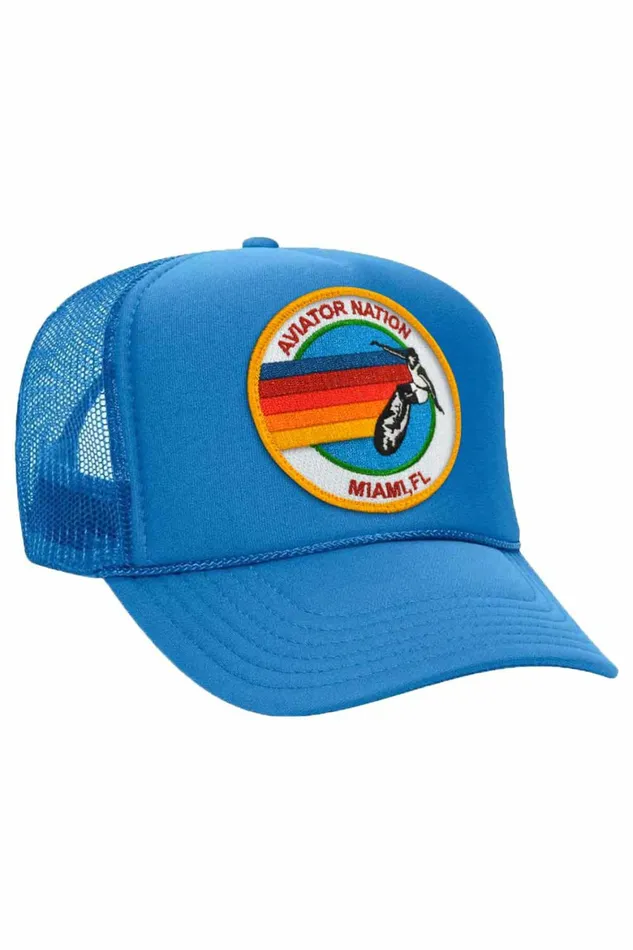 Women AVIATOR NATION MIAMI TRUCKER HAT Aviator Nation TruckerHats Women AVIATOR NATION MIAMI TRUCKER HAT Aviator Nation TruckerHats