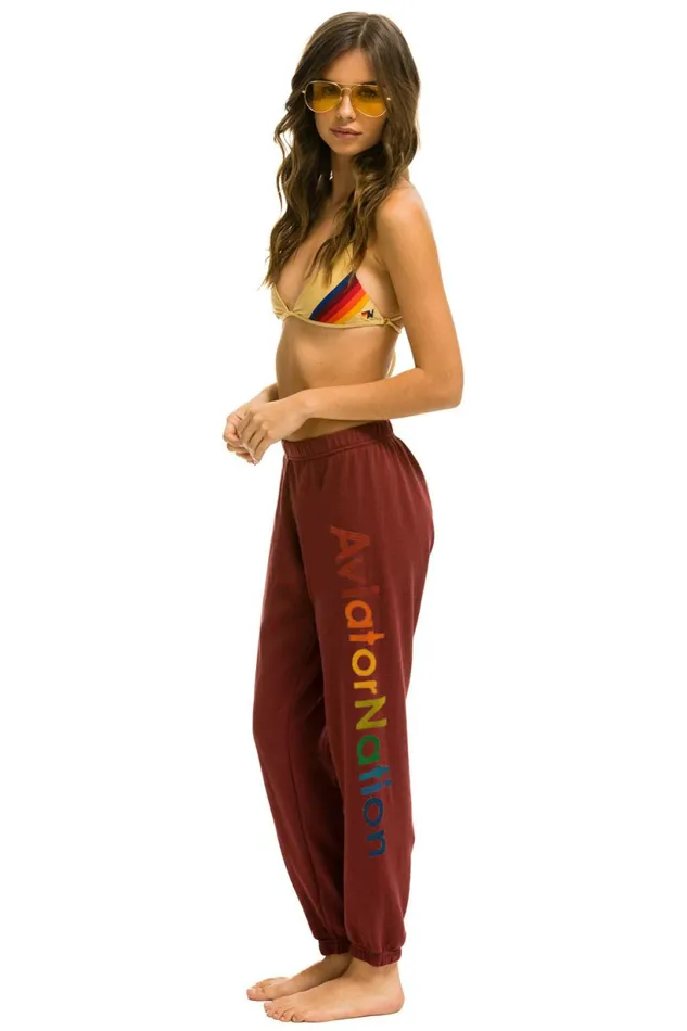 Women AVIATOR NATION NASHVILLE SWEATPANTS 8211 CLARET Aviator Nation Sweatpants Women AVIATOR NATION NASHVILLE SWEATPANTS 8211 CLARET Aviator Nation Sweatpants