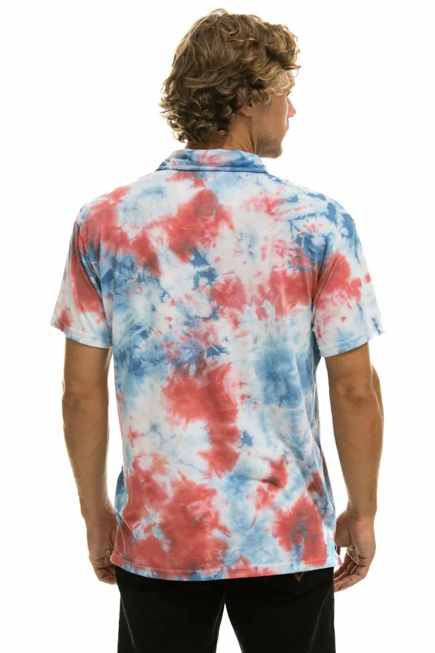 Women AVIATOR NATION POLO 8211 TIE DYE RED Aviator Nation UnisexTees Women AVIATOR NATION POLO 8211 TIE DYE RED Aviator Nation UnisexTees