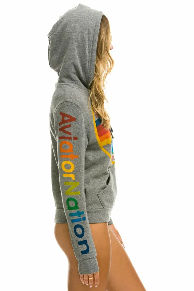 Women AVIATOR NATION PULLOVER HOODIE 8211 HEATHER GREY Aviator Nation Hoodies Women AVIATOR NATION PULLOVER HOODIE 8211 HEATHER GREY Aviator Nation Hoodies