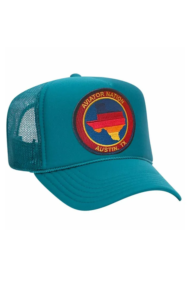Women AVIATOR NATION TEXAS TRUCKER HAT Aviator Nation TruckerHats Women AVIATOR NATION TEXAS TRUCKER HAT Aviator Nation TruckerHats