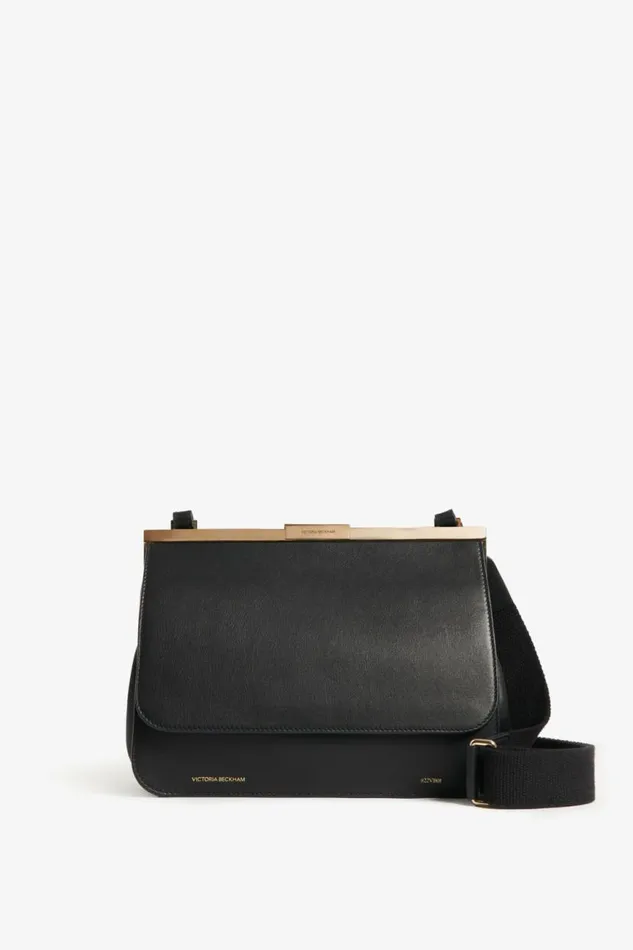 Women Bags Victoria Beckham Frame Satchel Bag In Black Leather