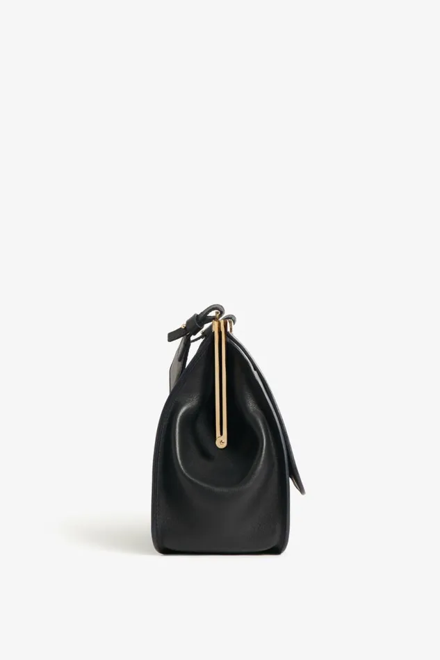 Women Bags Victoria Beckham Frame Satchel Bag In Black Leather