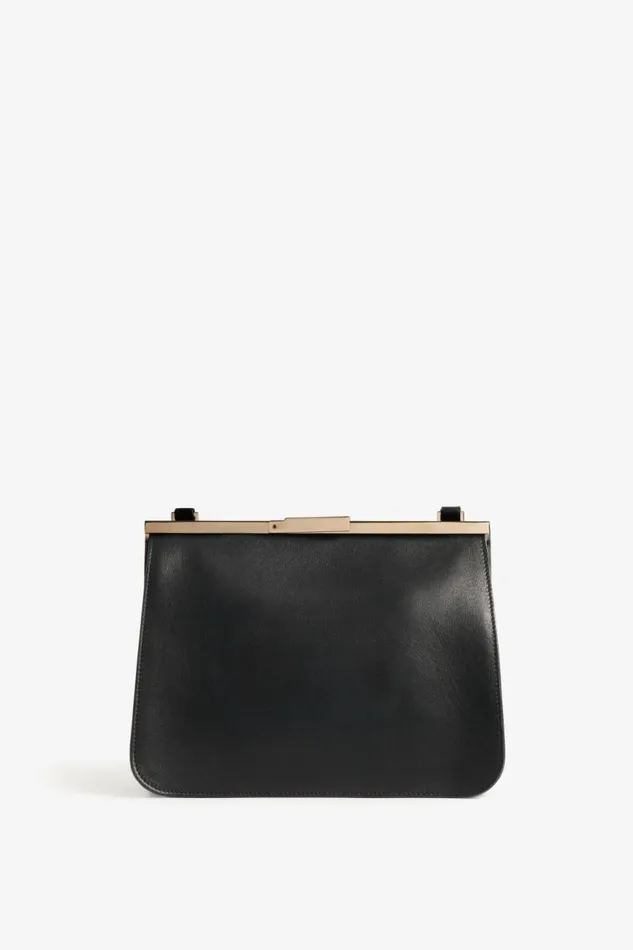 Women Bags Victoria Beckham Frame Satchel Bag In Black Leather