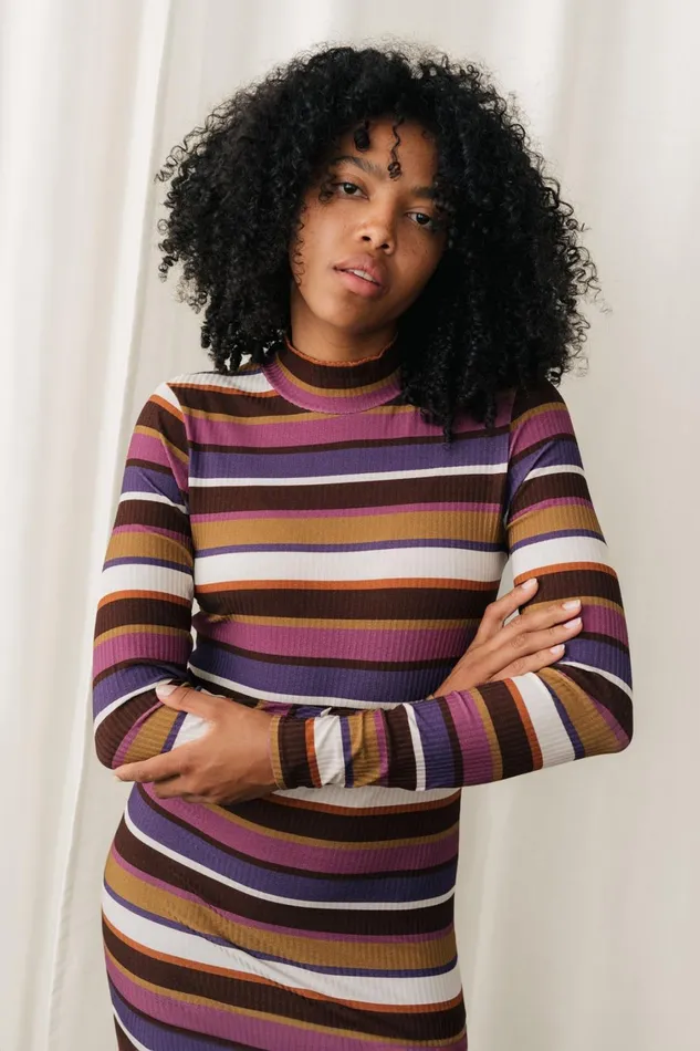 Women Barleycove 8211 Multicolour Stripes TWOTHIRDS Dresses