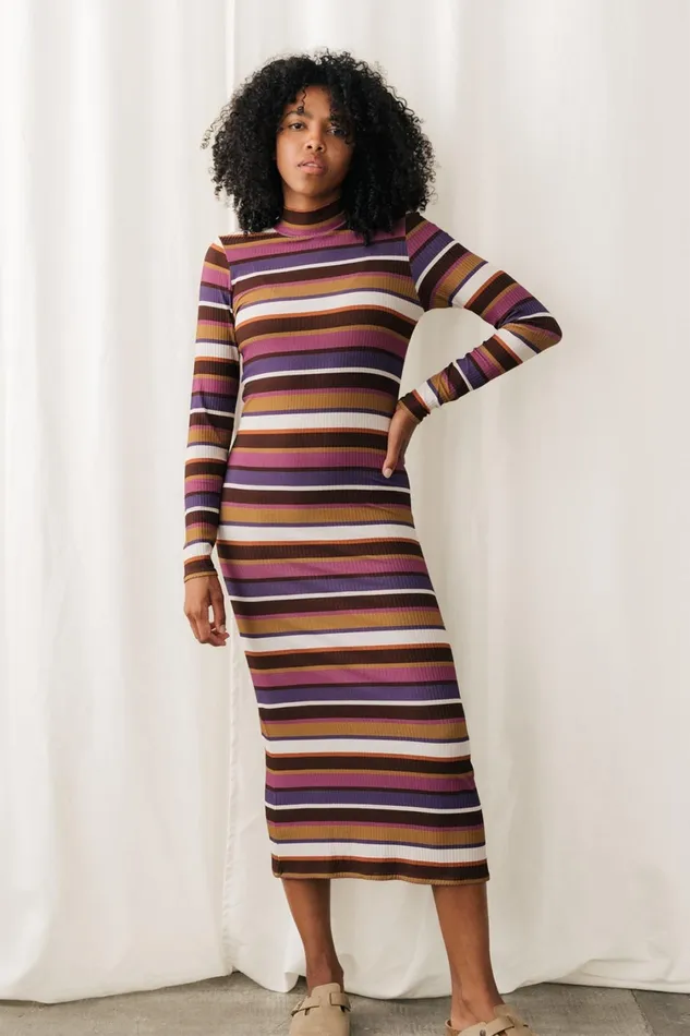 Women Barleycove 8211 Multicolour Stripes TWOTHIRDS Dresses