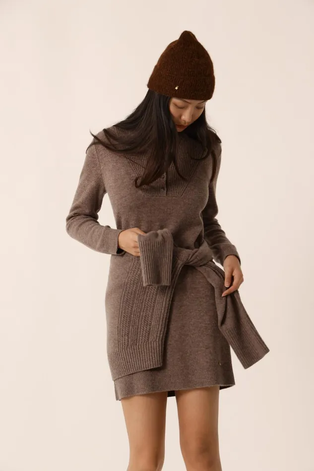 Women Beanie Hat Calin Ours Bonnet Super Mohair Marron Des Petits Hauts Scarves and Beanies