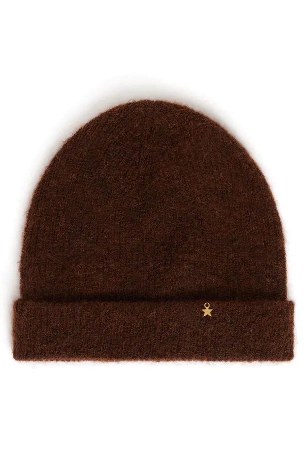 Women Beanie Hat Calin Ours Bonnet Super Mohair Marron Des Petits Hauts Scarves and Beanies