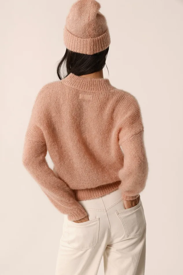 Women Beanie Hat Chami Naturel Bonnet Mohair Beige Clair Des Petits Hauts Scarves and Beanies