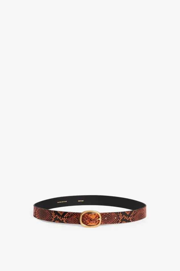 Women Belts Victoria Beckham Classic Belt In Python Effect
