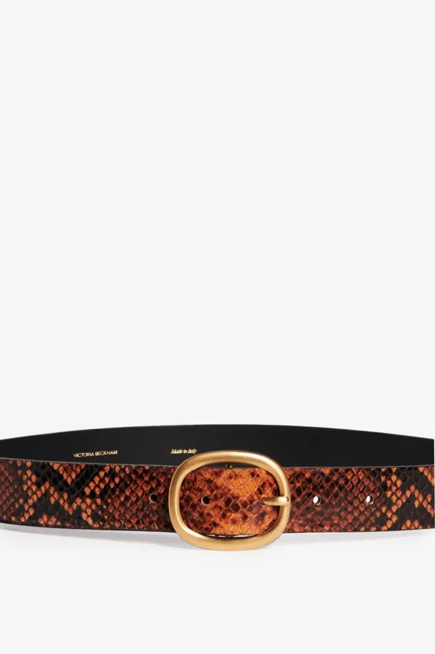 Women Belts Victoria Beckham Classic Belt In Python Effect