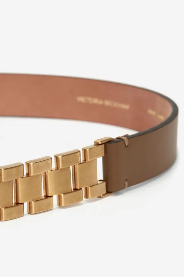 Women Belts Victoria Beckham Watch Strap Detail Belt In KhakiBrown