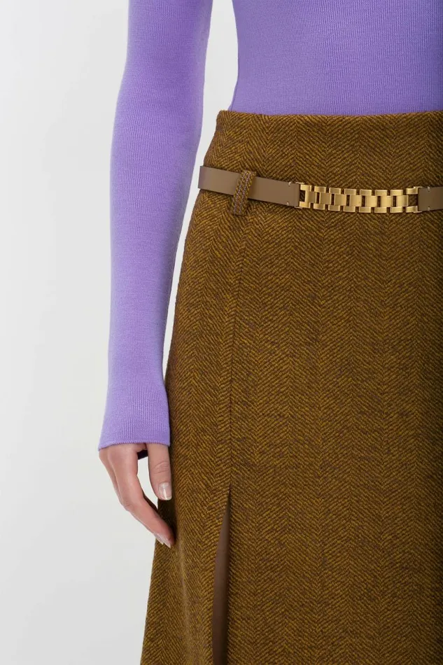 Women Belts Victoria Beckham Watch Strap Detail Belt In KhakiBrown