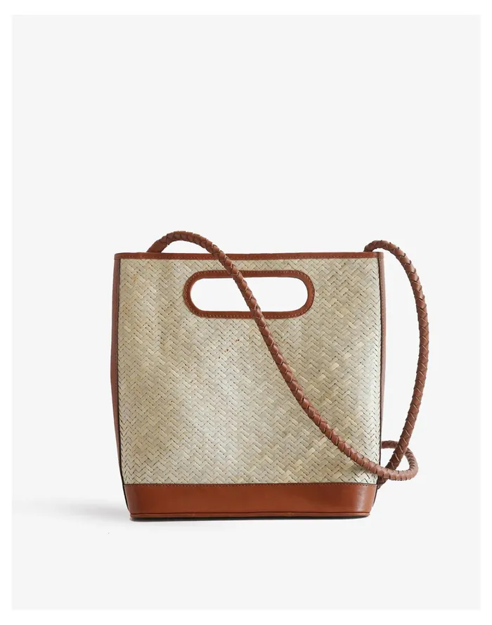 Women BEMBIEN Nell Rattan Natural Madewell Crossbody Bags