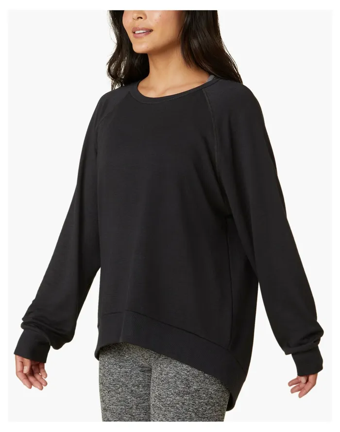 Women Beyond Yoga Cozy Fleece Saturday Oversized Pullover Black Madewell Sweatshirts and Sweatpants Women Beyond Yoga Cozy Fleece Saturday Oversized Pullover Black Madewell Sweatshirts and Sweatpants