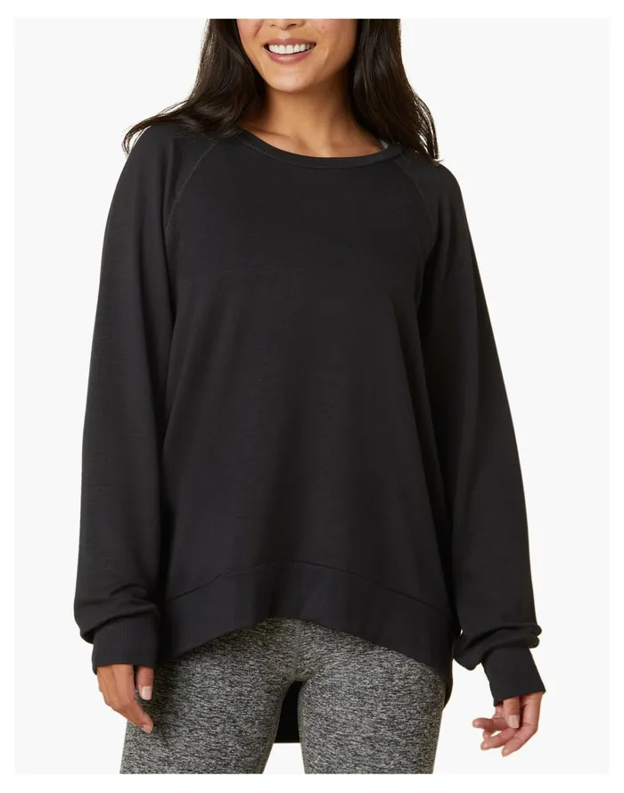 Women Beyond Yoga Cozy Fleece Saturday Oversized Pullover Black Madewell Sweatshirts and Sweatpants Women Beyond Yoga Cozy Fleece Saturday Oversized Pullover Black Madewell Sweatshirts and Sweatpants