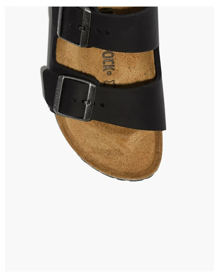Women Birkenstock Arizona Sandals In Birko Flor True Black Madewell Sandals Women Birkenstock Arizona Sandals In Birko Flor True Black Madewell Sandals
