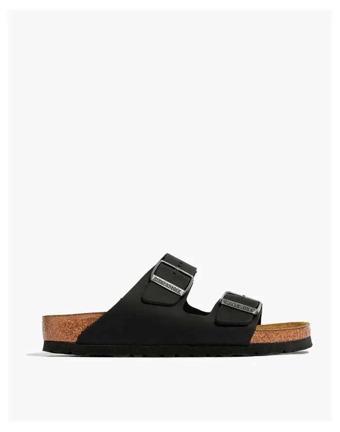 Women Birkenstock Arizona Sandals In Birko Flor True Black Madewell Sandals Women Birkenstock Arizona Sandals In Birko Flor True Black Madewell Sandals