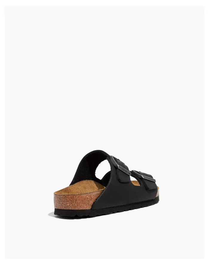 Women Birkenstock Arizona Sandals In Birko Flor True Black Madewell Sandals Women Birkenstock Arizona Sandals In Birko Flor True Black Madewell Sandals