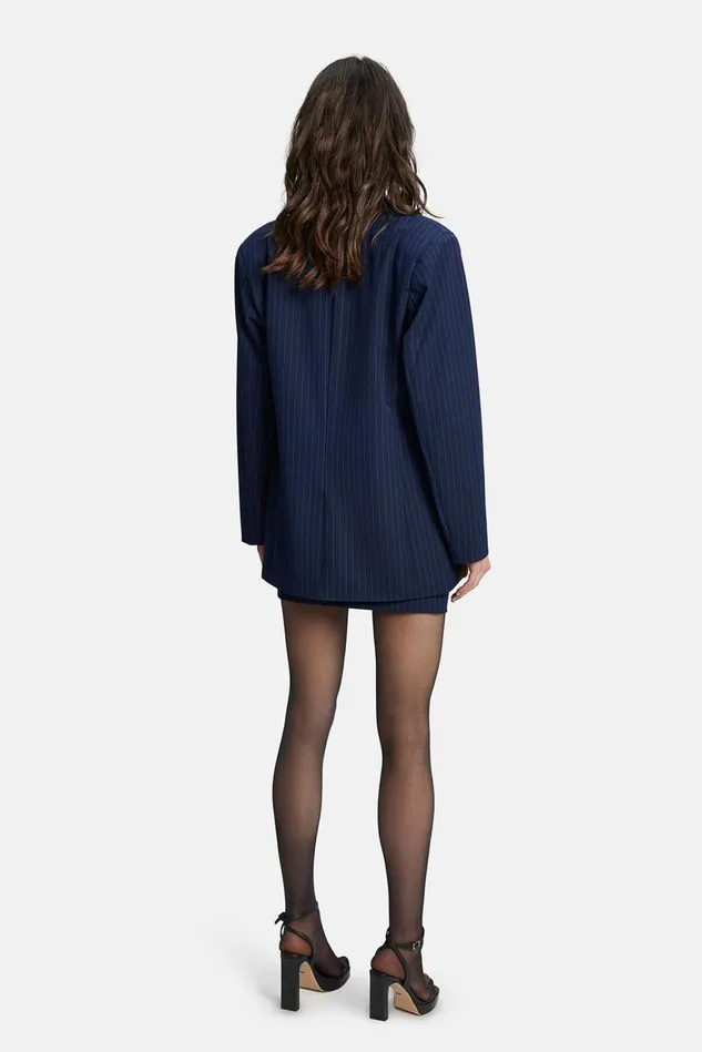 Women Blazers Bardot Pin Stripe Blazer In Navy Stripe Navy Stripe Women Blazers Bardot Pin Stripe Blazer In Navy Stripe Navy Stripe