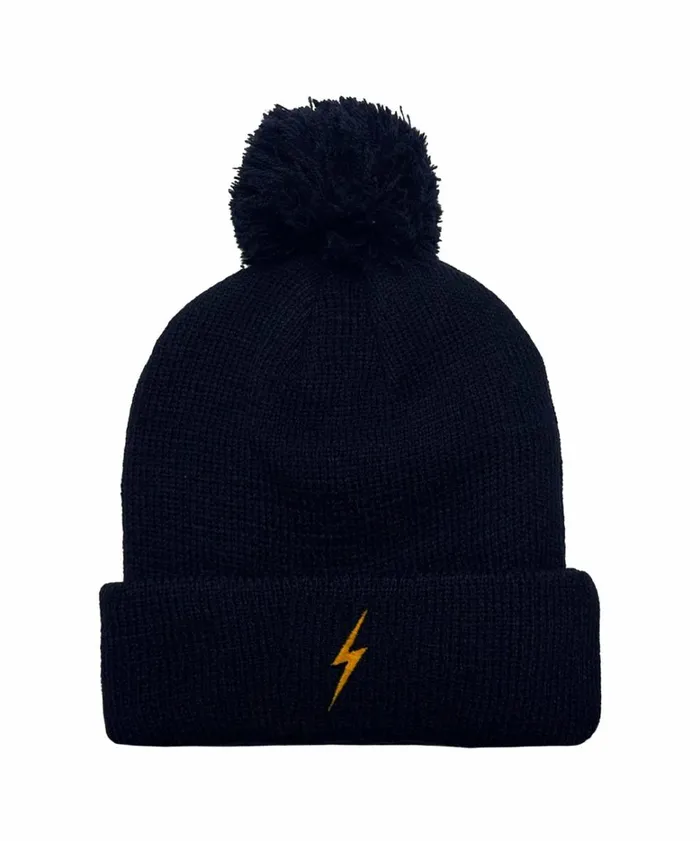 Women BOLT POM POM RIB BEANIE Aviator Nation Beanies