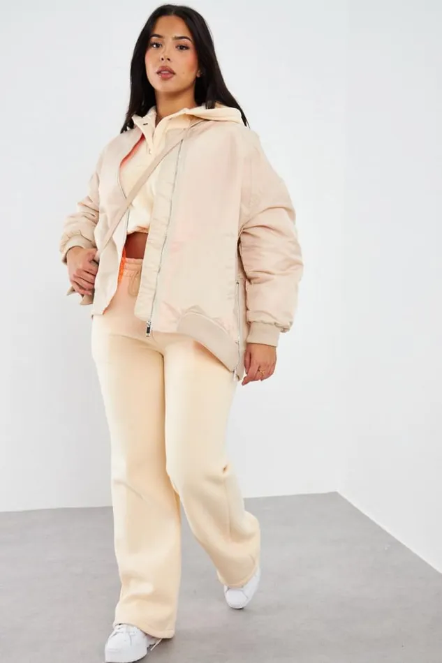 Women Bomber Beige Beige Brentiny Paris White Tops