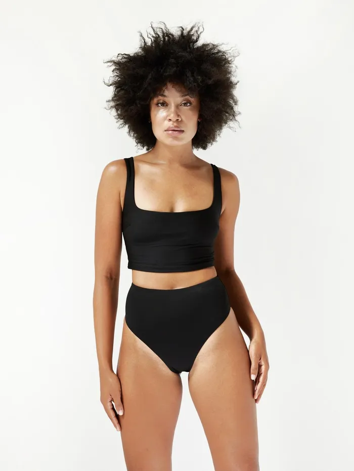 Women Bondi Born 8211 Caroline Bikini Top In Black The UNDONE Swimwear