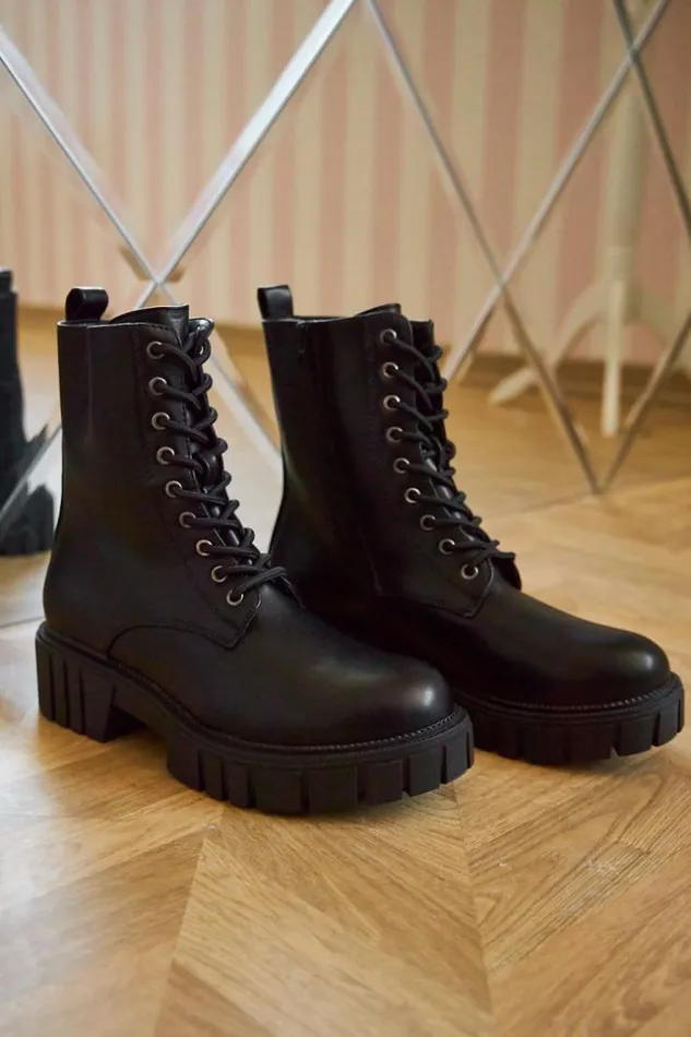 Women Bottines Noires Lacets Black Brentiny Paris Ankle Boots 8211 Boots