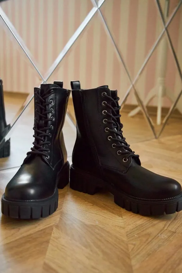 Women Bottines Noires Lacets Black Brentiny Paris Ankle Boots 8211 Boots