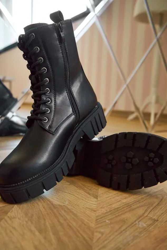 Women Bottines Noires Lacets Black Brentiny Paris Ankle Boots 8211 Boots