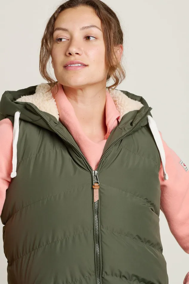 Women Brakeburn Coats And Jackets Green Ashmore Hooded Gilet