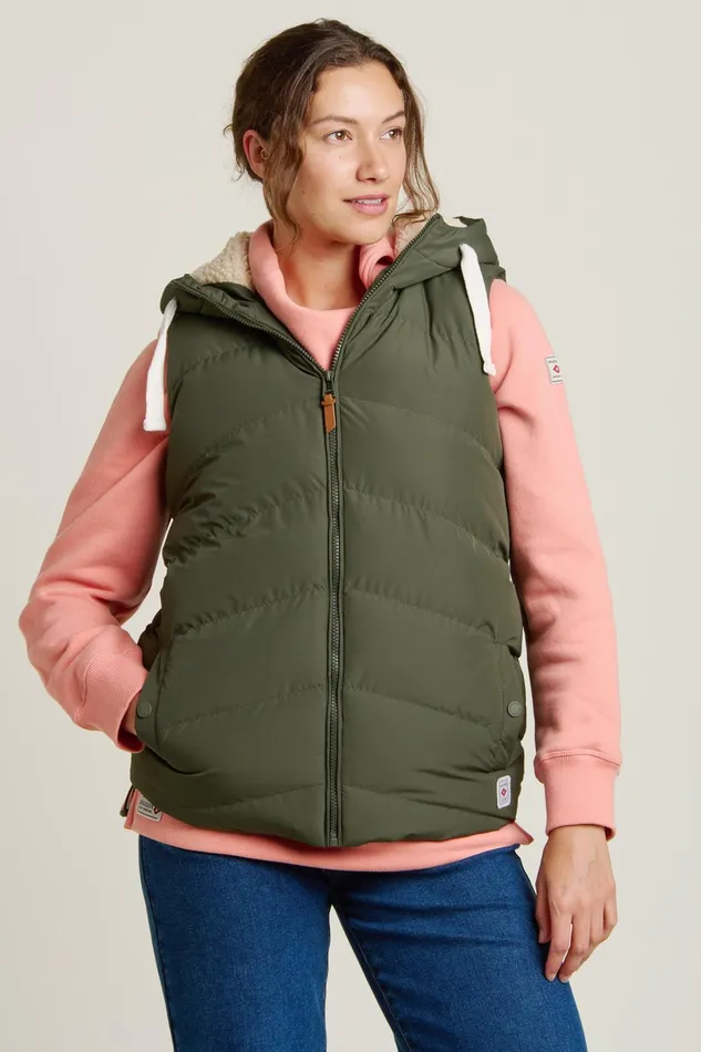 Women Brakeburn Coats And Jackets Green Ashmore Hooded Gilet