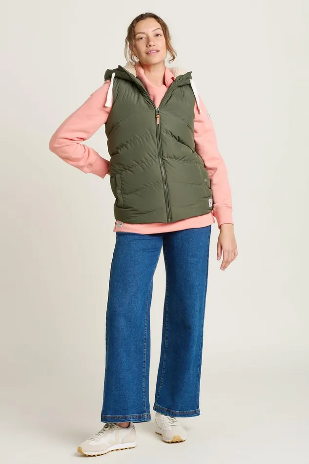 Women Brakeburn Coats And Jackets Green Ashmore Hooded Gilet