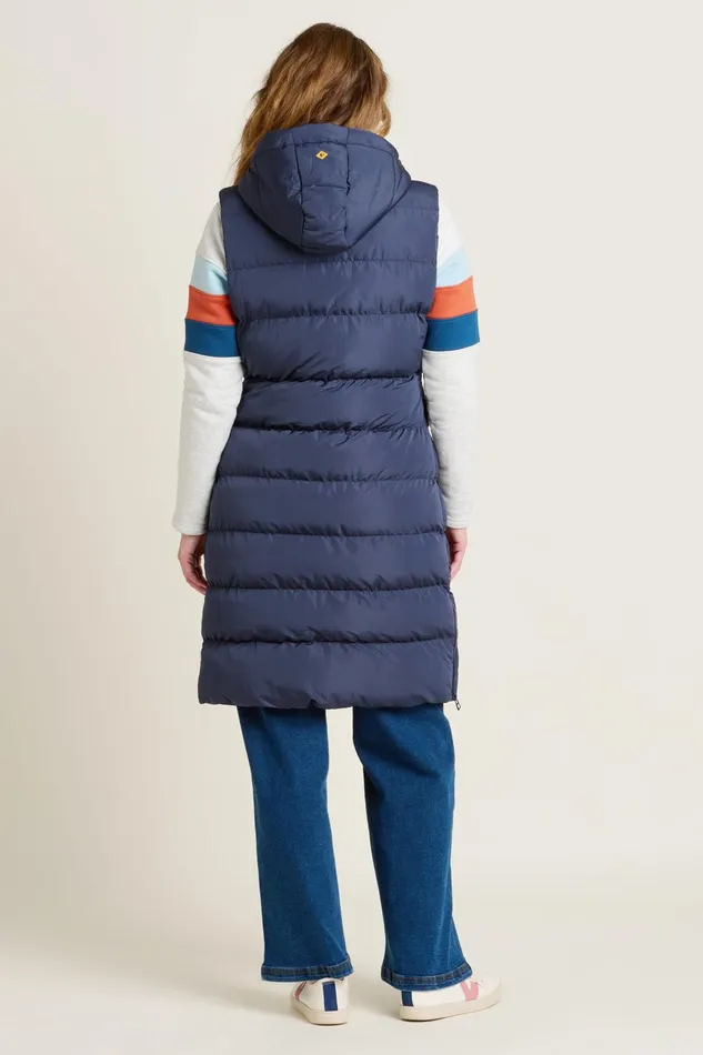 Women Brakeburn Coats And Jackets Navy Peverell Hooded Gilet