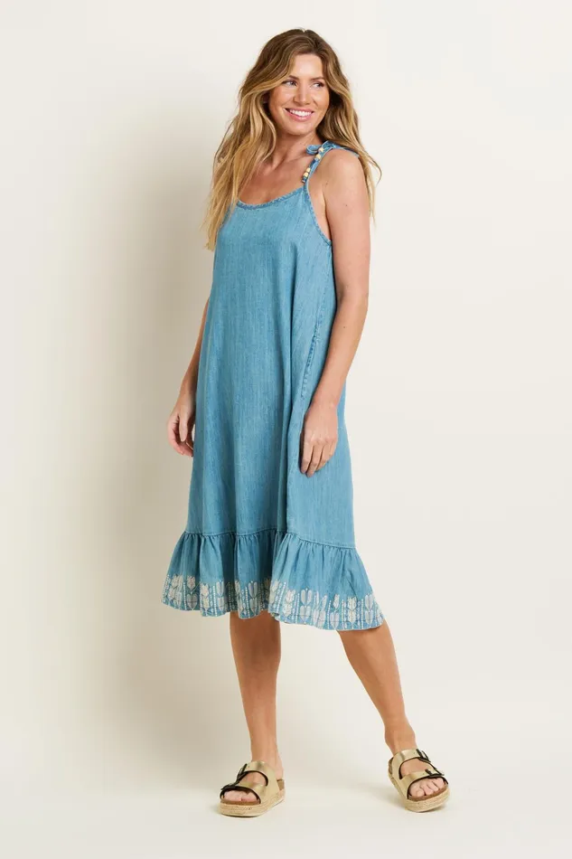 Women Brakeburn Dresses Blue Darla Midi Dress