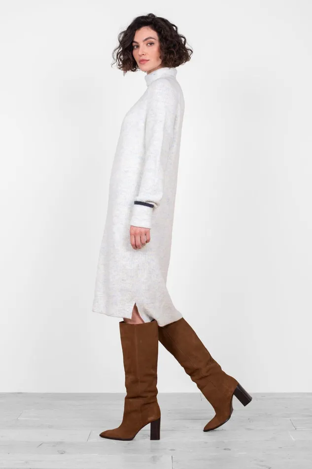 Women Brakeburn Dresses Grey Lagon Knitted Jumper Dress