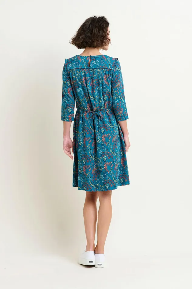 Women Brakeburn Dresses Teal Uma Floral Print Paisley Dress