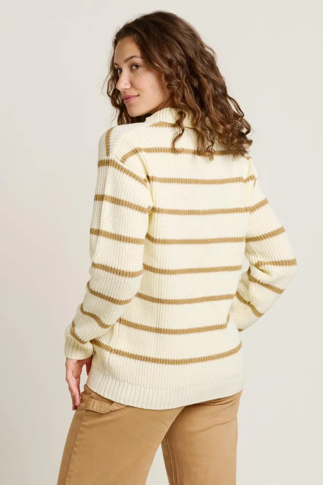Women Brakeburn Knitwear Cream Knitted Button Neck
