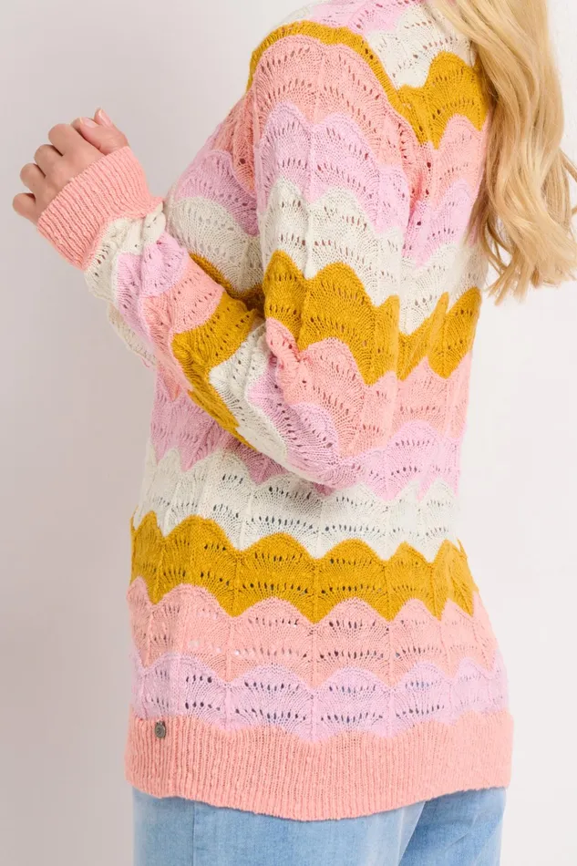 Women Brakeburn Knitwear Pointelle Wave Crew Neck