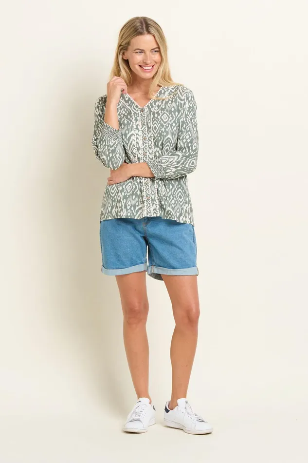 Women Brakeburn Shirts Green Orla Blouse