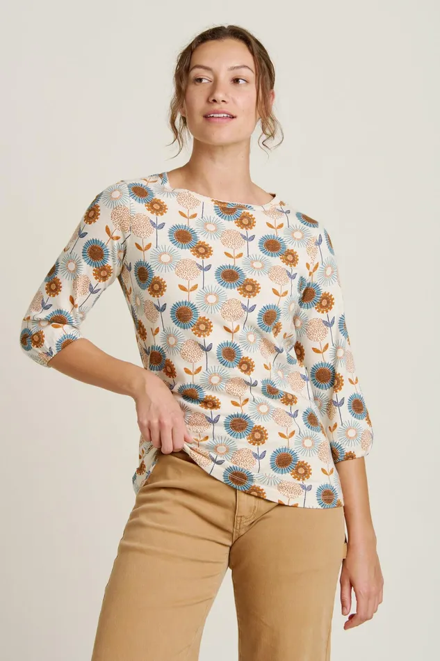 Women Brakeburn Tops TShirts And Vests Cream Freya Cream Tshirt