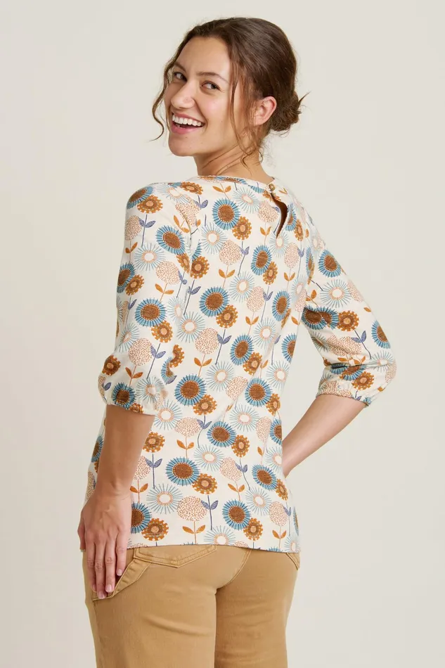 Women Brakeburn Tops TShirts And Vests Cream Freya Cream Tshirt