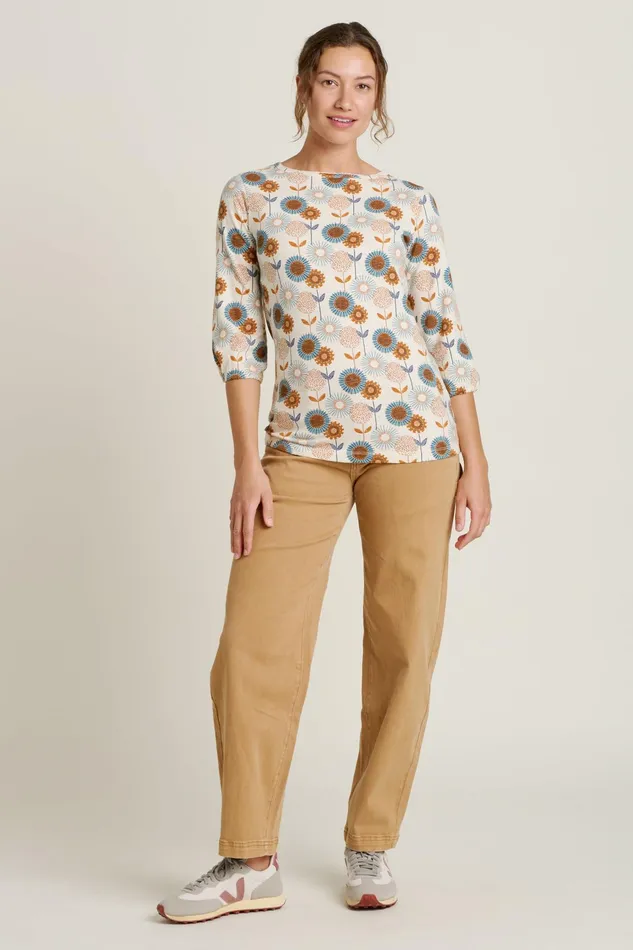 Women Brakeburn Tops TShirts And Vests Cream Freya Cream Tshirt