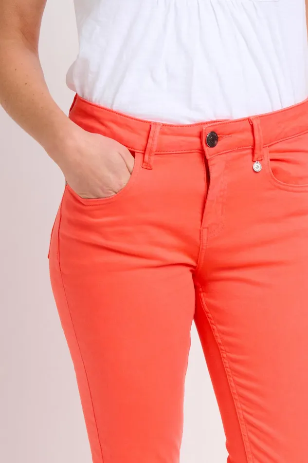 Women Brakeburn Trousers Skirts and Shorts Orange Dianthus Jeans