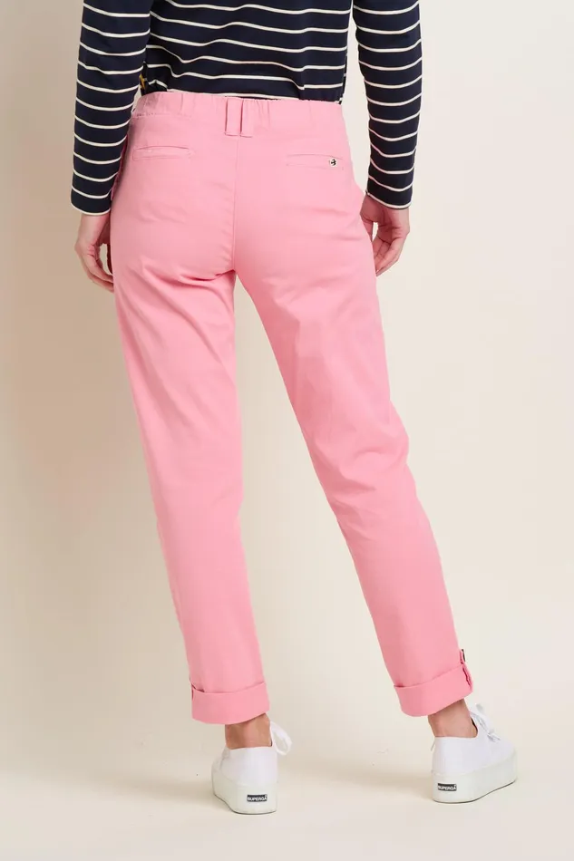 Women Brakeburn Trousers Skirts and Shorts Pink Button Side Trouser