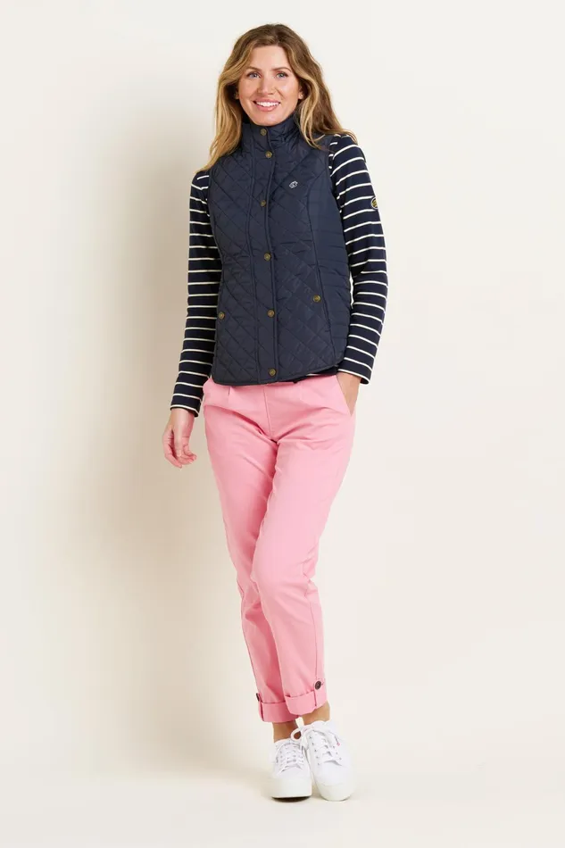 Women Brakeburn Trousers Skirts and Shorts Pink Button Side Trouser