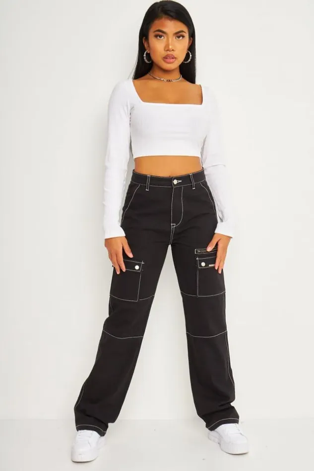 Women Brentiny Cargo Trousers In Black Black Brentiny Paris Pants