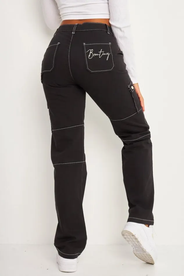 Women Brentiny Cargo Trousers In Black Black Brentiny Paris Pants